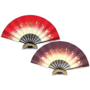 舞扇子 踊り用 日本舞踊 扇子 練習用 9.5寸 白竹 鳥の子 刷毛目 赤 黒