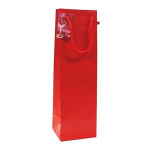 エヒメ紙工 紙袋 ワインバッグ クラフト 赤 10枚入 EWB-B10P