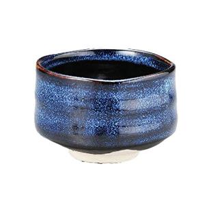 ヤマキイカイ 抹茶椀 紺 390ml ナマコ 美濃焼 M1438 青 径11.5cm