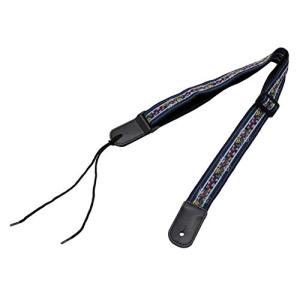 HOSCO ウクレレ用ストラップ ジャガード織り 71-123cm/幅4cm 紺系 STR-DG56-NV