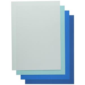 エスケント ケント紙 スターカラー A4 ブルー系4色 各10枚セット 5030005｜shimoyana