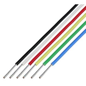 協和ハーモネット ふっ素樹脂電線 FEP 0.5SQ 1mX6色 黒白赤黄緑青
