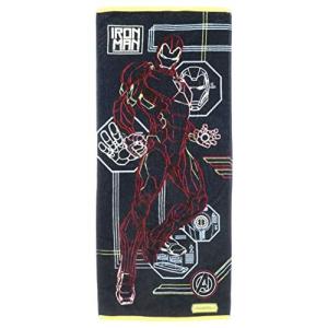 丸眞 フェイスタオル Marvel マーベル アイアンマン 34×80cm エレクトリカル 綿100% 蓄光プリント 2505022400