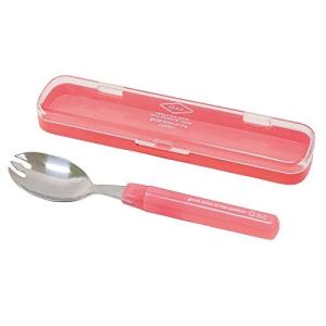 イエロースタジオ 13.7cm先割れスプーン&amp;ケース 日本製 ピンク ケース:14.9cm 『G.n.c』 73145
