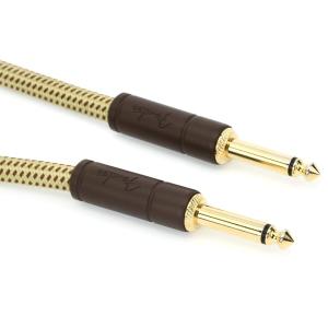 Fender シールドケーブル Deluxe Series Instrument Cable, Straight/Straight, 25', Tweed 08｜shimoyana