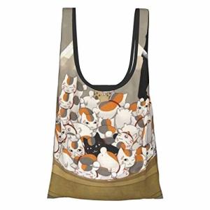 買い物バッグ 夏目友人帳 ニャンコ先生 猫 アニメ 買い物袋 エコバッグ 折りたたみ ショッピングバッグ コン