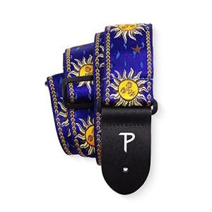 Perri’s Leathers Ltd. - ギターストラップ - ナイロン - ブルー - 調節可能 - アコースティック/ベース/エレクトリッ