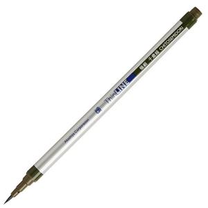 あかしや 筆ペン 極細毛筆 彩 ThinLINE 千歳緑 5本セット TL300-04-5P