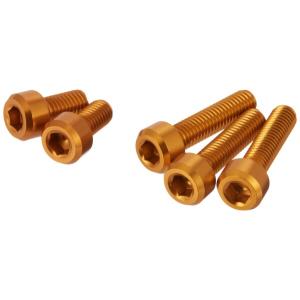 DURA-BOLT タンクキャップボルト アルミ 5本セット ゴールド XJR400R 01-/YZF-R6/R1 01-/FZS1000/FJR1300 DBT002/2