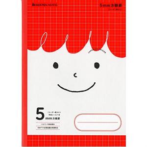ショウワノート 学習帳 ジャポニカフレンド 5mm方眼 十字補助線 B5 5冊パック 赤 JFS-5R*5