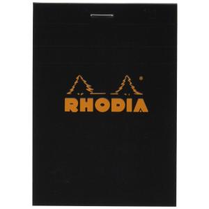 ロディア メモ帳 No.12 80枚 方眼罫 撥水カバー ミシン目入 PEFC認証取得 ブロックロディア ブラック RHODI
