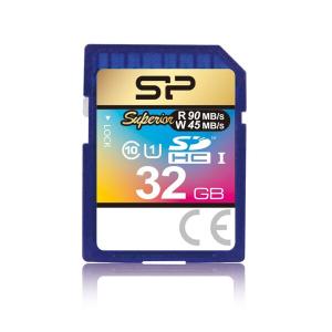 シリコンパワー SDHCカード 32GB class10 UHS-1対応 読込90MB/s 書込45MB/s アダプタ付 Superior 永久保証 SP032GBSDHCU1V10