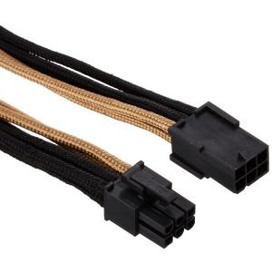 SilverStone製 PSU汎用延長スリーブモジュラーケーブル SST-PP07-IDE6BG ブラック&ゴールド 