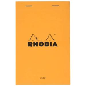 ロディア メモ帳 No.14 80枚 横罫 撥水カバー ミシン目入 PEFC認証取得 ブロックロディア オレンジ RHO