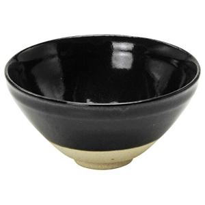 林金之助商店 美濃焼 抹茶碗 天目形 茶碗 ゆず天目 黒 日本製 597-28-41E 直径13cm