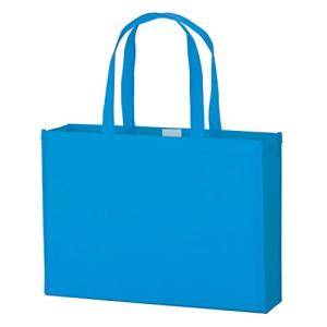 丸玉工業 手提げ袋 ソフトバッグ A3サイズ ライトブルー 10枚 マチ付き