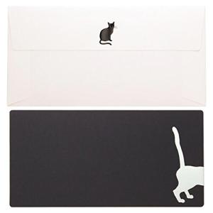 山櫻 グリーティングカード メッセージカード かしこ 黒猫 351270