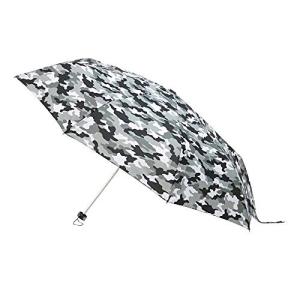 アテイン 紳士用 軽量楽々ミニ折畳傘 8本親骨60cm大判サイズ 迷彩プリント 黒 4056