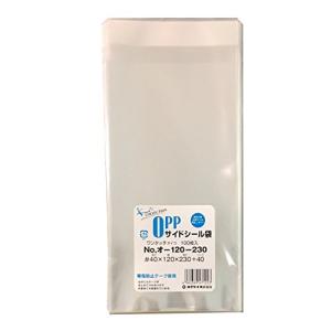 カクケイ OPP袋 クリアパック テープ付 40ミクロン 100枚 120×230mm