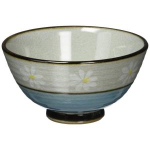 西海陶器(Saikaitoki)波佐見焼 お茶碗 飯碗 花化粧柄 青色 日本製 60118