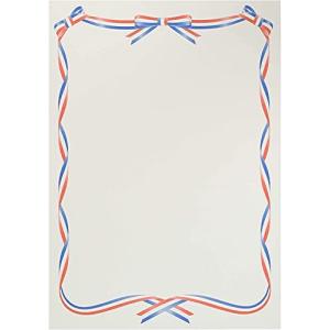 オキナ OA対応用紙 リボン柄 A4 縦型 10枚入 SRA401