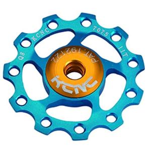 KCNC 自転車 軽量 ベアリング内蔵 ディレーラーパーツ ジョッキーホイール 13T プーリー 11S/10S/9S ブルー 304396