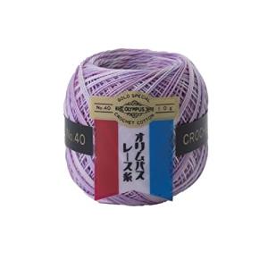 オリムパス製絲 金票 ミックス レース糸 #40 Col.M11 ピンク系 10g 約89m