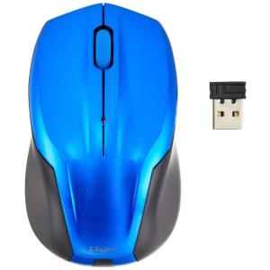 Digio2 マウス 無線 静音 3ボタン BlueLED ブルー Z8307