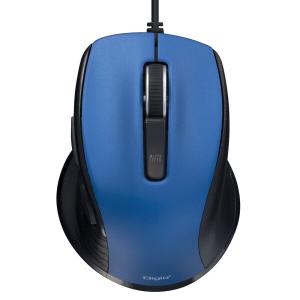 Digio2 5ボタンBlue LED マウス 小型 有線 静音 ブルー Z8396