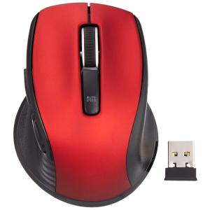 Digio2 5ボタンBlue LED マウス 小型 無線 静音 レッド Z8393