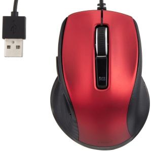 Digio2 5ボタンBlue LED マウス 小型 有線 静音 レッド Z8397