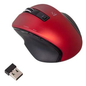 Digio2 究極のカタチ 2.4GHワイヤレスマウス 5ボタン Blue LED Sサイズ レッド Z7502