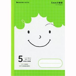 ショウワノート 学習帳 ジャポニカフレンド 5mm方眼 十字補助線 B5 5冊パック 緑 JFS-5G*5