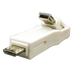 アクロス スマホ充電 転送用/デジカメ用USB2.0リールケーブル 0.8m MicroUSB MiniUSB変換タイプ ASB-879