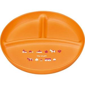 カノー 子ども用プレート ライトブラン 径21×2.5cm ノルディ キッズプレート 73925