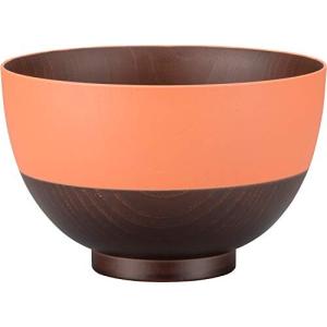 カノー 丼 柿 色 径14.8×9.5cm 日本伝統色 京型塗分丼 73960