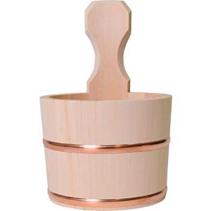木曽工芸 湯おけ 日本製 木製 ひのき 丸湯桶 ステンレスタガ 22.5cm の