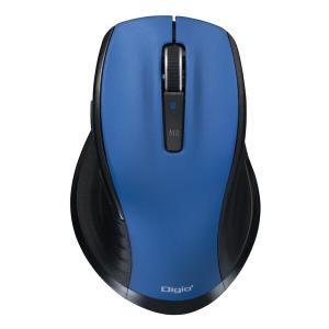 Digio2 5ボタンBlue LED マウス 大型 無線 Bluetooth 静音 ブルー Z8424