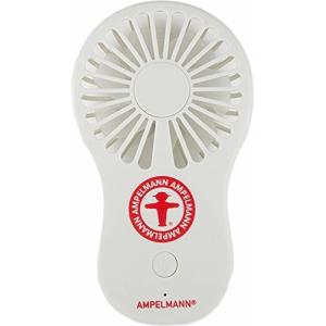 サンタン アンペルマン 携帯 扇風機 ハンディファン 充電式  LEDライト STOP APF-SA001 レッド