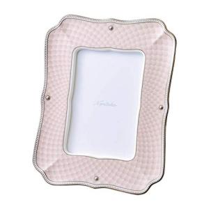 Noritake ノリタケ フォトフレーム 高さ約20cm 幅約16cm キルティングピンク 1個 ボーンチャイナ Y93581/H-977L
