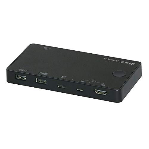 ラトックシステム 4K HDMIディスプレイ/USBキーボード・マウス パソコン切替器 (USB-C...