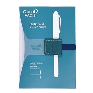 クオバディス ダイアリーバンド&ペンホルダー 16x16cm用 ブループラッセ qvband1616bp