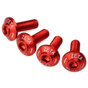 ZETA スクリーンボルト 4個 汎用 レッド