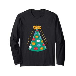 Funny 2020 Christmas Tree Mask Decorations Design 長袖Tシャツ