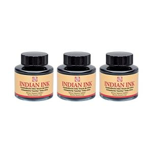 ターレンス インディアンインク ブラック 水性顔料耐水性 30ml 3本組 T4425‐7002