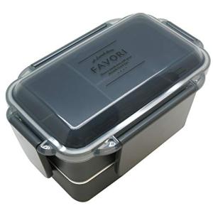 オーエスケー DISH UP LUNCH ランチボックス二段 PWD-600 グレー