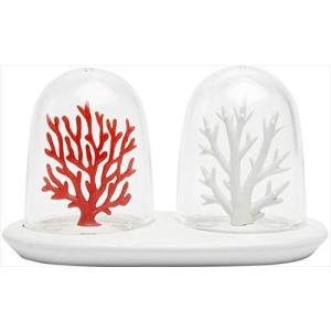 Qualy 塩コショウ入れ CORAL BLEACHING SALT & PEPPER SHAKER 7.5×12.5×7.5cm