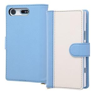 レイ アウト Xperia XZ1 Compact ケース 手帳型 ケース ノーブル/ブルー/ホワイト RT-RXZ1CLBC10/AW