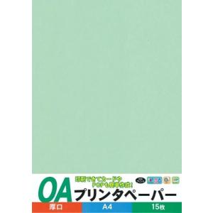 エヒメ紙工 コピー用紙 プリンタペーパー 厚口 A4 あさぎ 15枚入 OAPA-ASG15S