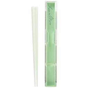 小森樹脂 箸 レス イズ モア 箸箱セット ミントグリーン S 18cm カタカタならないストッパー付き 日本製